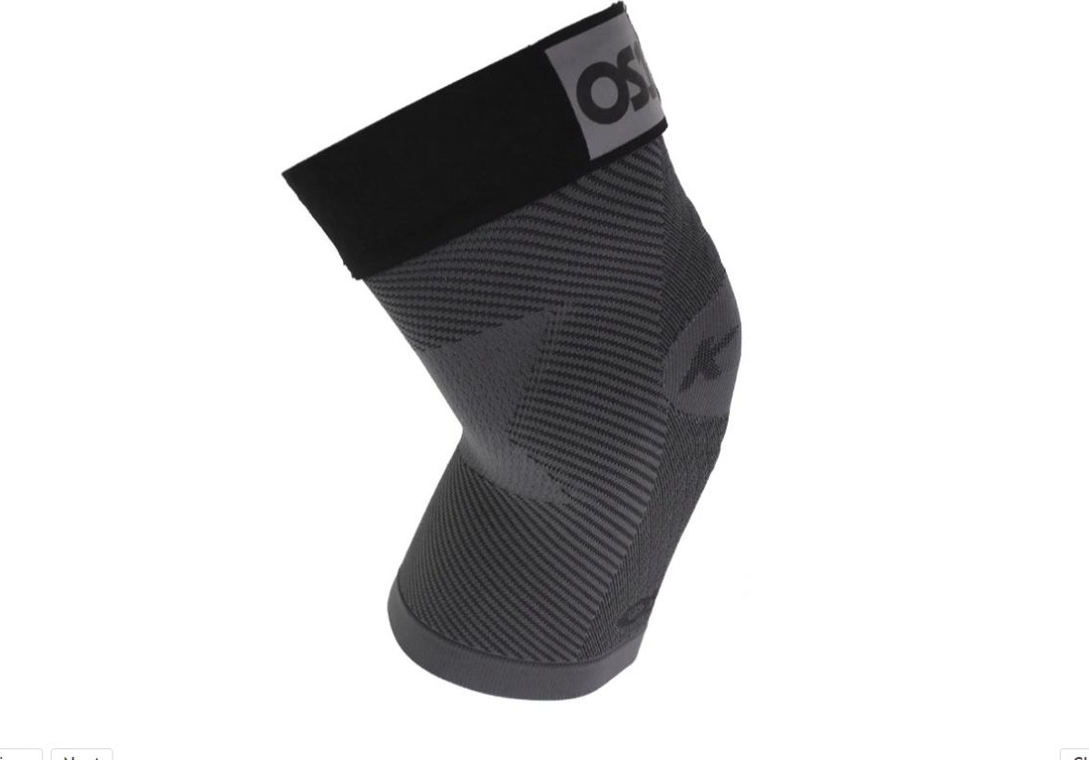 OS1st KS7+ kniebandage met verstelbare band maat L – grijs – jumpers knee – runners knee – artritis – patella tendinitis – pijnlijke knie – gezwollen knie – vermindert zwelling – verlicht kniepijn - compressie