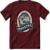 Vissen T-Shirt | Grappig Verjaardag Vis Hobby Cadeau Shirt | Dames - Heren - Unisex | Tshirt Hengelsport Kleding Kado - Burgundy - S