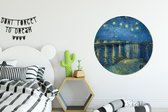 WallCircle - Wandcirkel - Muurcirkel - De Sterrennacht - Schilderij van Vincent van Gogh - Aluminium - Dibond - ⌀ 90 cm - Binnen en Buiten