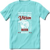 Val Me Niet Lastig Tijdens Het Vissen T-Shirt | Rood | Grappig Verjaardag Vis Hobby Cadeau Shirt | Dames - Heren - Unisex | Tshirt Hengelsport Kleding Kado - Licht Blauw - L