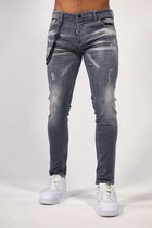Heren Slim Fit Uniplay Jeans Albert Grey Size : 32/32