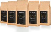 De Ruiter Koffie - Verse koffiebonen - Proefpakket Espresso Blends - 5 x 250 gram - Fijn gemalen