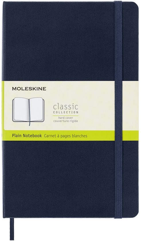 Moleskine Classic Notitieboek - Large - Hardcover - Blanco - Saffier Blauw