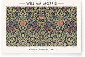 Walljar - William Morris - Violet and Columbine - Muurdecoratie - Poster