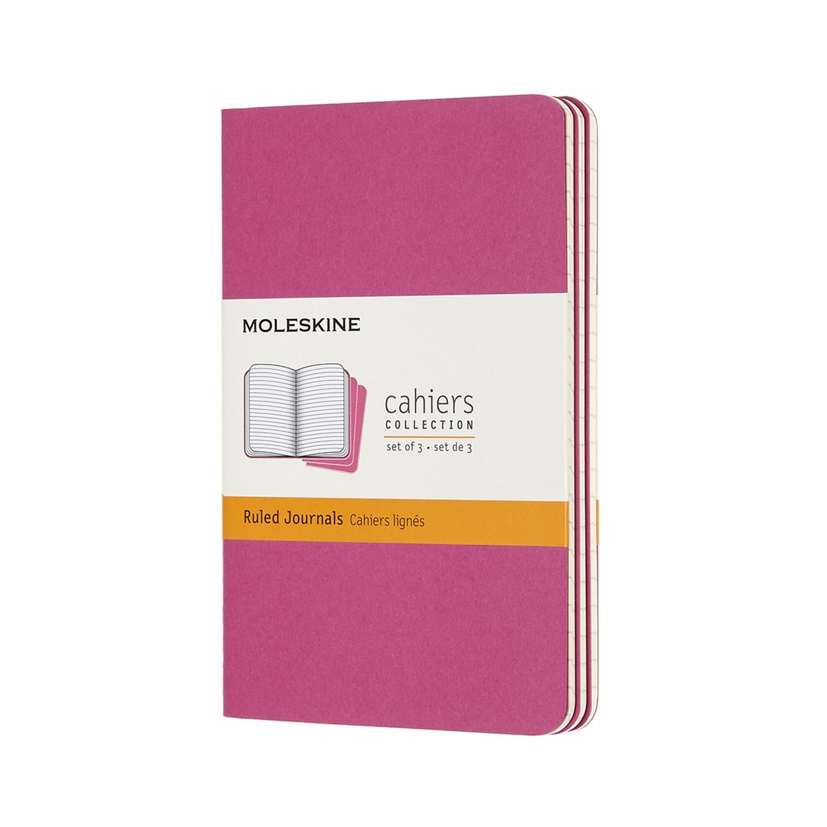 Moleskine Cahier Journals - Pocket - Gelinieerd - Roze - set van 3