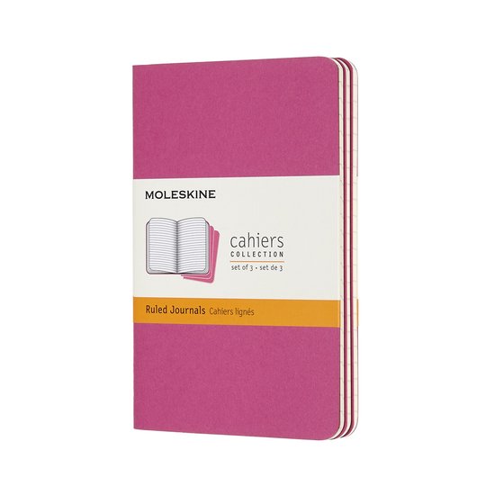 Moleskine Cahier Journals-Pocket-Lined-Pink