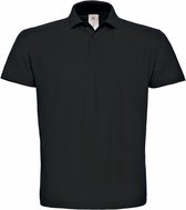 Zwart grote maten poloshirt basic van katoen voor heren - katoen - 180 grams - polo t-shirts 4XL (60)