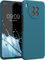 kwmobile telefoonhoesje geschikt voor Huawei Nova 8i - Hoesje met siliconen coating - Smartphone case in mat petrol