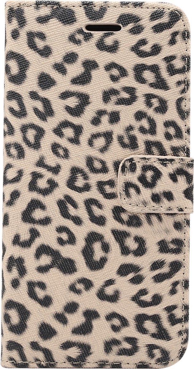 Mobigear Telefoonhoesje geschikt voor Apple iPhone XR Hoesje | Mobigear Leopard Bookcase Portemonnee | Pasjeshouder voor 2 Pasjes | Telefoonhoesje voor Pinpas / OV Kaart / Rijbewijs - Bruin