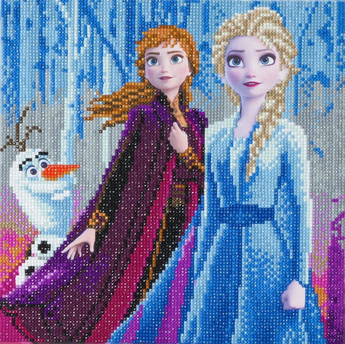 Crystal Art Kit | Diamond Painting Elsa, Anna & Olaf CAK-DNY700M
