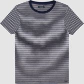 Crew s/s The Stripe Jersey blue "Maat: M","Kleur: Blauw"