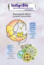 Steampunk Moon A6 Rubber Stamps (IND0883)