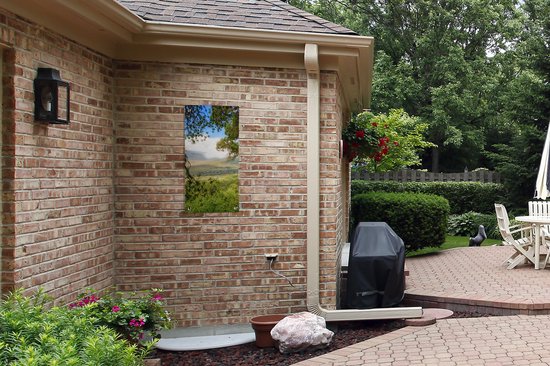 Affiche de jardin Vue sur la vallée d'Olmoti dans le cratère du Ngorongoro - 40x80 cm - Décoration murale Outdoor - Affiche de jardin - Toile de jardin - Affiche de clôture - Peinture de jardin