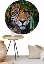 Behangcirkel Jungle leopard - 140 cm | Wandecoratie | Wandcirkel