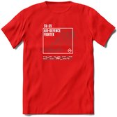 SU-35 Vliegtuig T-Shirt | Unisex leger Kleding | Dames - Heren Straaljager shirt | Army F16 | Grappig bouwpakket Cadeau | - Rood - XXL