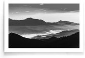 Walljar - Vivario Mountain - Zwart wit poster