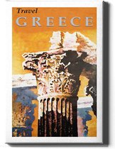 Walljar - Griekenland Vintage - Muurdecoratie - Canvas schilderij