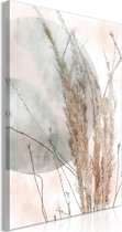 Schilderij - Grasses in the Wind (1 Part) Vertical.