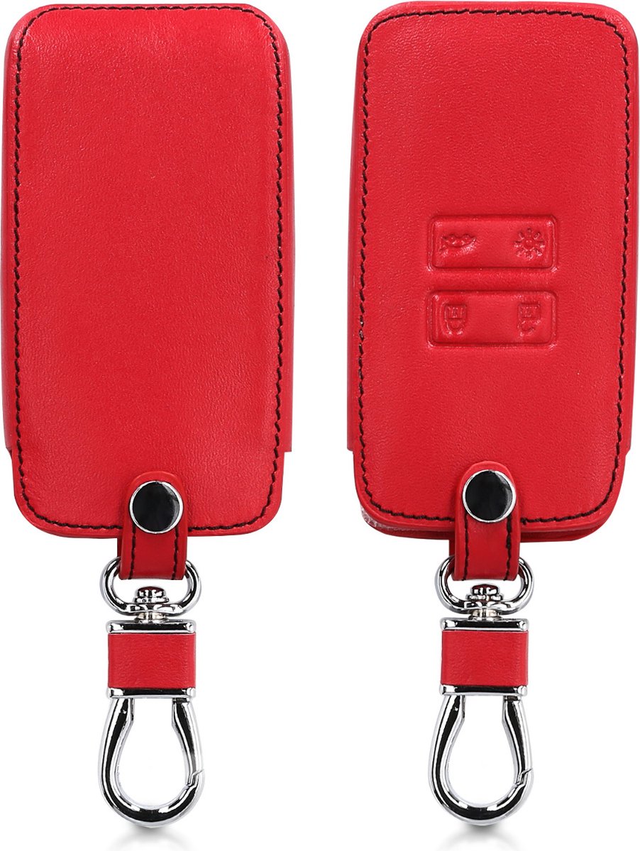 Keyless Go Sleutel Hoes Kwmobile je Compatibel Met Renault 4-knops Smartkey Autosleutel (alleen Keyless Go) - Autosleutel Behuizing - Case In Oranje/ zwart/wit - Katten Autosleutel Hoes