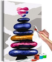 Doe-het-zelf op canvas schilderen - Colored Pebbles.