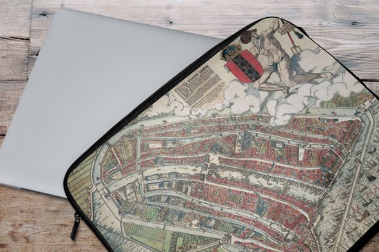 Etui pour ordinateur portable 17 pouces 41x32 cm - Plans de villes historiques - Etui pour Macbook & Laptop Grand plan de la ville historique d' Amsterdam en Hollande du Nord - Etui pour ordinateur portable avec photo