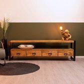 HUUS Tv-meubel Britt - Luxe tv-meubel - 4 lades: 180x45x60 cm - Gemaakt van Hout - Mangohout