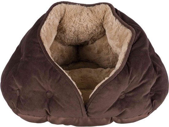 Trixie - Kattenmand - Iglo Malu - Bruin / Lichtbruin - 47X41X27 cm