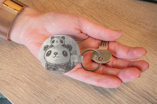 Porte-clés - Enfant - Panda - Mère - Plastique - Rond - Cadeaux à distribuer - Cadeaux Sinterklaas - Cadeaux à distribuer pour enfants - Cadeaux chaussures - Petits cadeaux