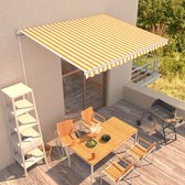 Everest Luifel handmatig uittrekbaar 400x300 cm geel en wit