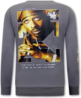 Tupac Shakur - 2Pac Heren Trui - Grijs