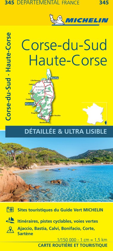 Corse - du - sud / haute - corse 11345 carte 'local' ( France ) carte Michelin