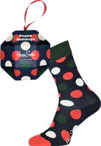 Happy Socks Big Dot Socks Gift Box (1-pack) - unisex sokken - stippen in een kerstbal - Unisex - Maat: 36-40