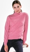 Steppin' Out Herfst/Winter 2021 Trui Fine Merino Coltrui Vrouwen - Regular Fit - Wol - Roze (L)