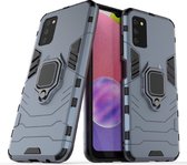Ring KickStand Back Cover - Samsung Galaxy A03s Hoesje - Grijs