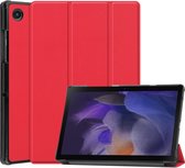 Tri-Fold Book Case - Samsung Galaxy Tab A8 10.5 (2021) Hoesje - Rood