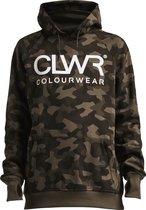 ColourWear Bowl Hood 2.0 M - Snowboard Hoodie - Unisex - Camo Dark Khaki - Maat XL