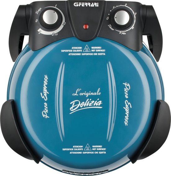 G3 Ferrari Delizia - Pizzaoven elektrisch - 400°C - Vuurvaste pizzasteen Ø31 cm - Pizza in 5 min - Blauw — afbeelding 2