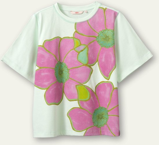 Treat jersey top short sleeves 70 Ambrosia Summer Breeze flower Green: XS