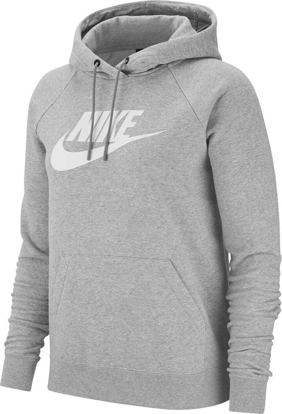 Maillot de sport Nike Nsw Essntl Hoodie Po Flc Hbr pour femme - Dk Grey Heather / (White) - Taille XL