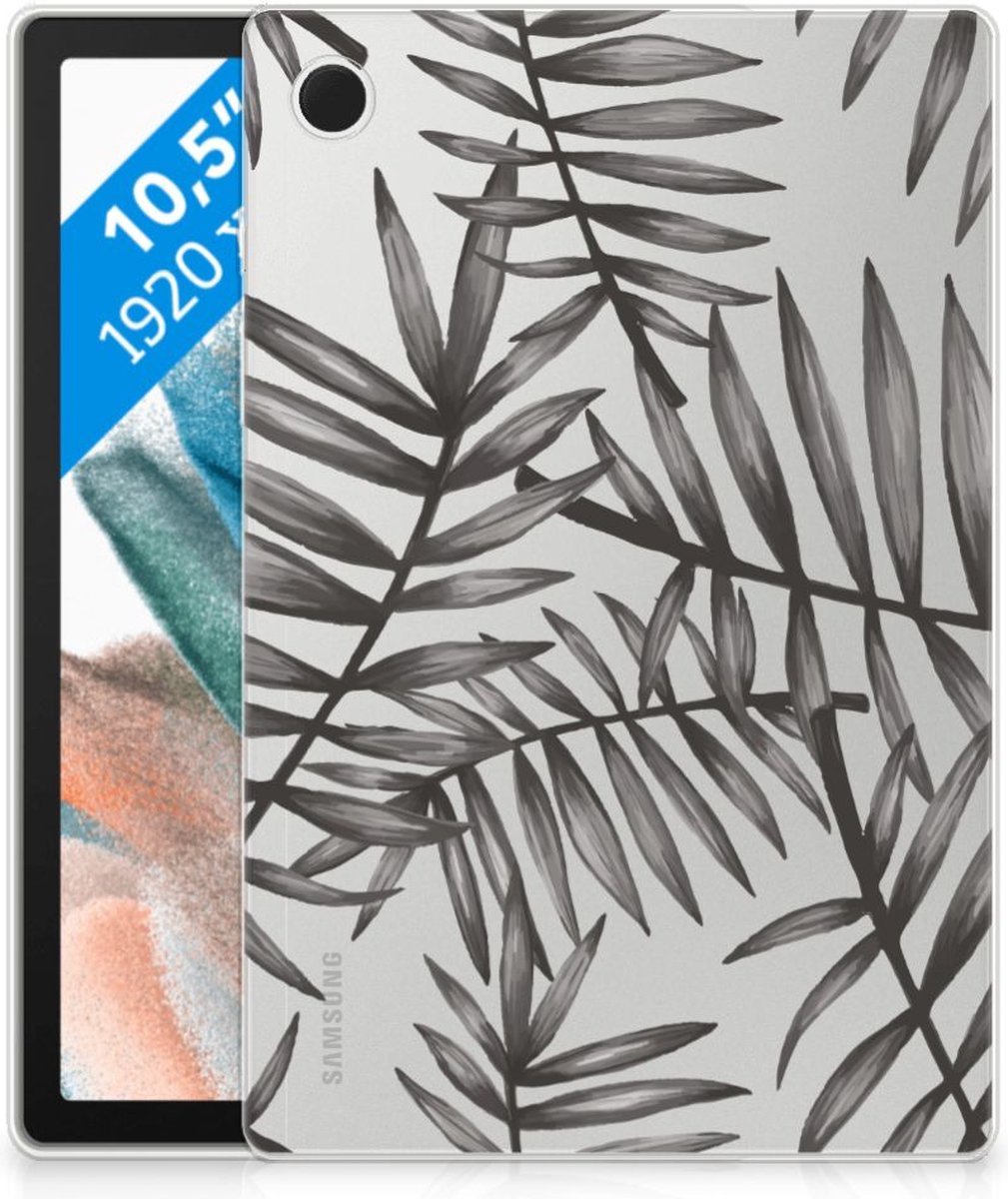Samsung Galaxy Tab A8 2021/2022 Siliconen Hoesje Leaves Grey