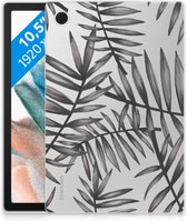 Cover Samsung Galaxy Tab A8 2021 Hoesje Leaves Grey met transparant zijkanten