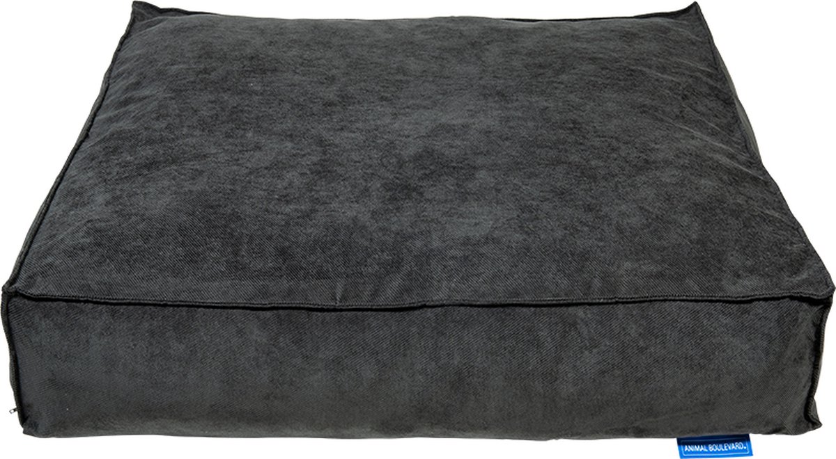 Square Orthopedisch Hondenbed Asgrijs-l 100x100x20cm - Hond - Animal Boulevard - Ab10123 - Asgrijs