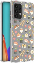 iMoshion Hoesje Geschikt voor Samsung Galaxy A52 (4G) / A52s / A52 (5G) Hoesje Siliconen - iMoshion Design hoesje - Meerkleurig / Allover Sushi