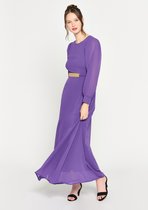 LOLALIZA Lange jurk met open rug - Blauw - Maat 48