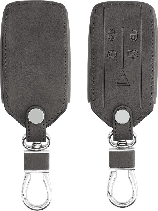 kwmobile autosleutelbehuizing voor Jaguar 5-knops autosleutel Smart Keyless – Sleutelbehuizing autosleutel – Sleutelhoes in donkergrijs