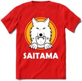 Saitama T-Shirt | Wolfpack Crypto ethereum Heren / Dames | bitcoin munt cadeau - Rood - 3XL