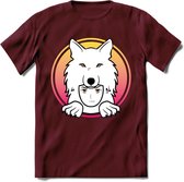 Saitama T-Shirt | Wolfpack Crypto ethereum Heren / Dames | bitcoin munt cadeau - Burgundy - S