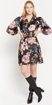 LOLALIZA Wikkeljurk met bloemenprint - Veelkleurig - Maat 44