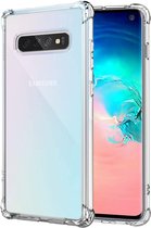 Crystal Backcase Transparant Shockproof Hoesje Samsung Galaxy S10 - Telefoonhoesje - Smartphonehoesje - Zonder Screen Protector