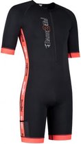 Heren coldmax SS tri-suit zwart-rood XL